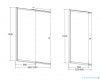 Besco Easy Slide Black czarny parawan nawannowy przesuwny 100x150cm PESB-2S